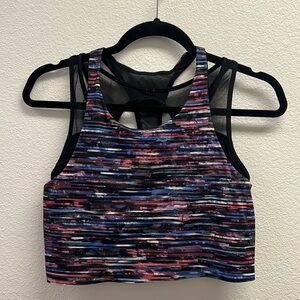 Lululemon Women's Break Free Activewear Tank Top Built-in Mesh Fabric Bra Size 8